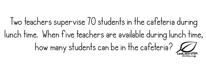 Two teachers supervise 70 students in the cafeteria during lunch time.  When five teachers are available during lunch time, how many students can be in the cafeteria?