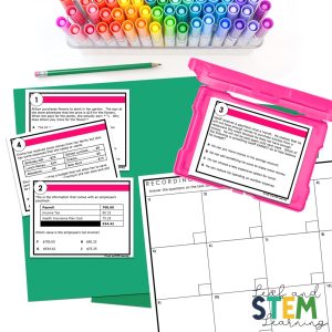 Financial Literacy TEKS Task Cards by Leaf and STEM Learning